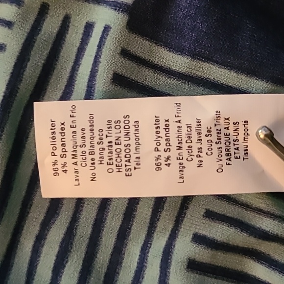 LLR LuLaRoe Maxi Skirt Navy Blue & Teal Green Abatract Print Sz 2XL - Picture 7 of 8